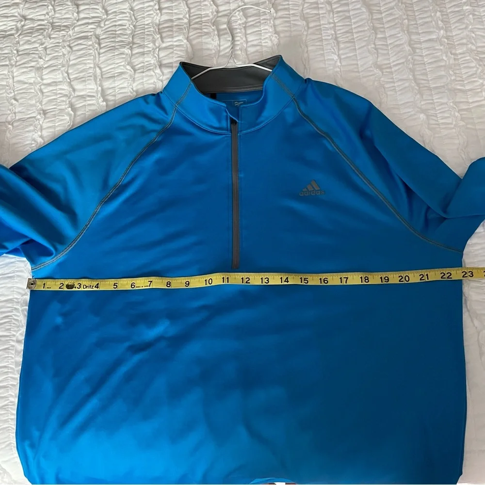 Adidas Men's M 1/4 Zip Golf  Athletic Pullover Blue Size M Quarter Zip Active